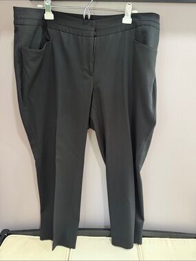 Rafaella Black Straight-Leg Curvy Dress Pants